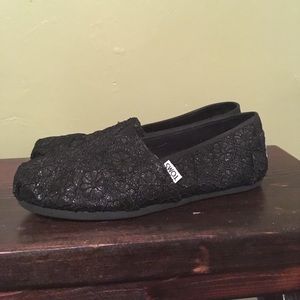 Tom’s Crochet Glitter Classic Slip On’s